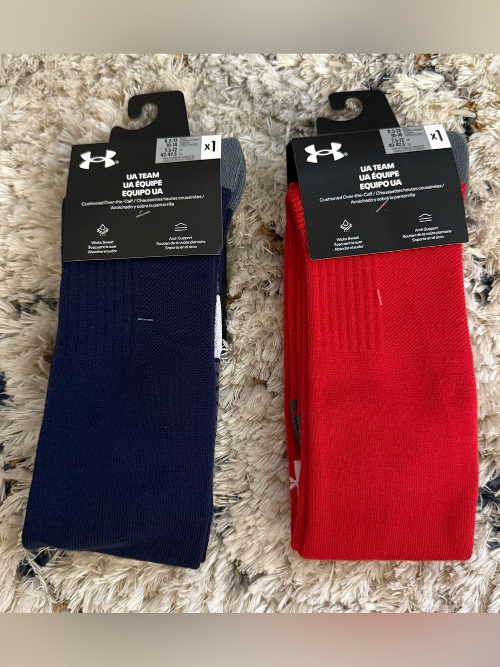 UA Under Armour Baseball Socks Red and Blue Size Large from Cooperstown ASV